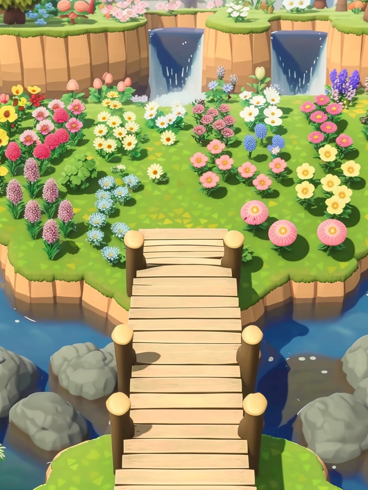 masterpiece, high quality,garden, flowers, mushrooms, tiny bridge  <lora:J_game_background:0.9> j_game_background