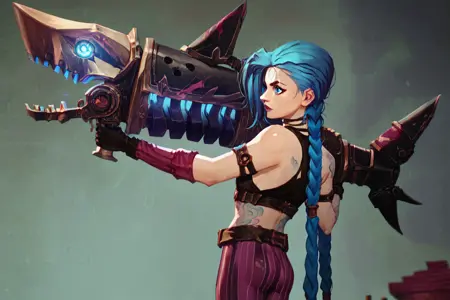 Holding Jinx Bazooka (League of Legend)
