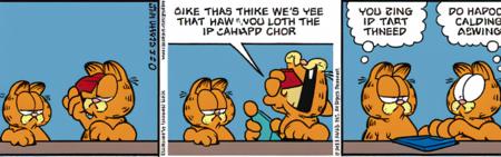 garfield, text