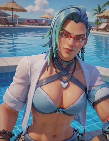 Poolside Junkerqueen Skin (Illustrious & pony)