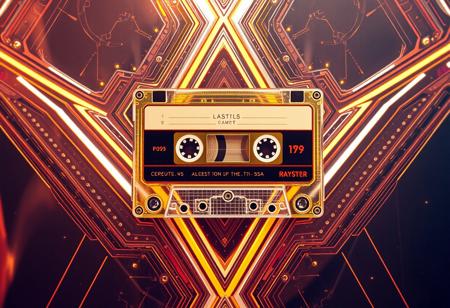 Avant-garde , gold and chrome , cassette futurism 1980s