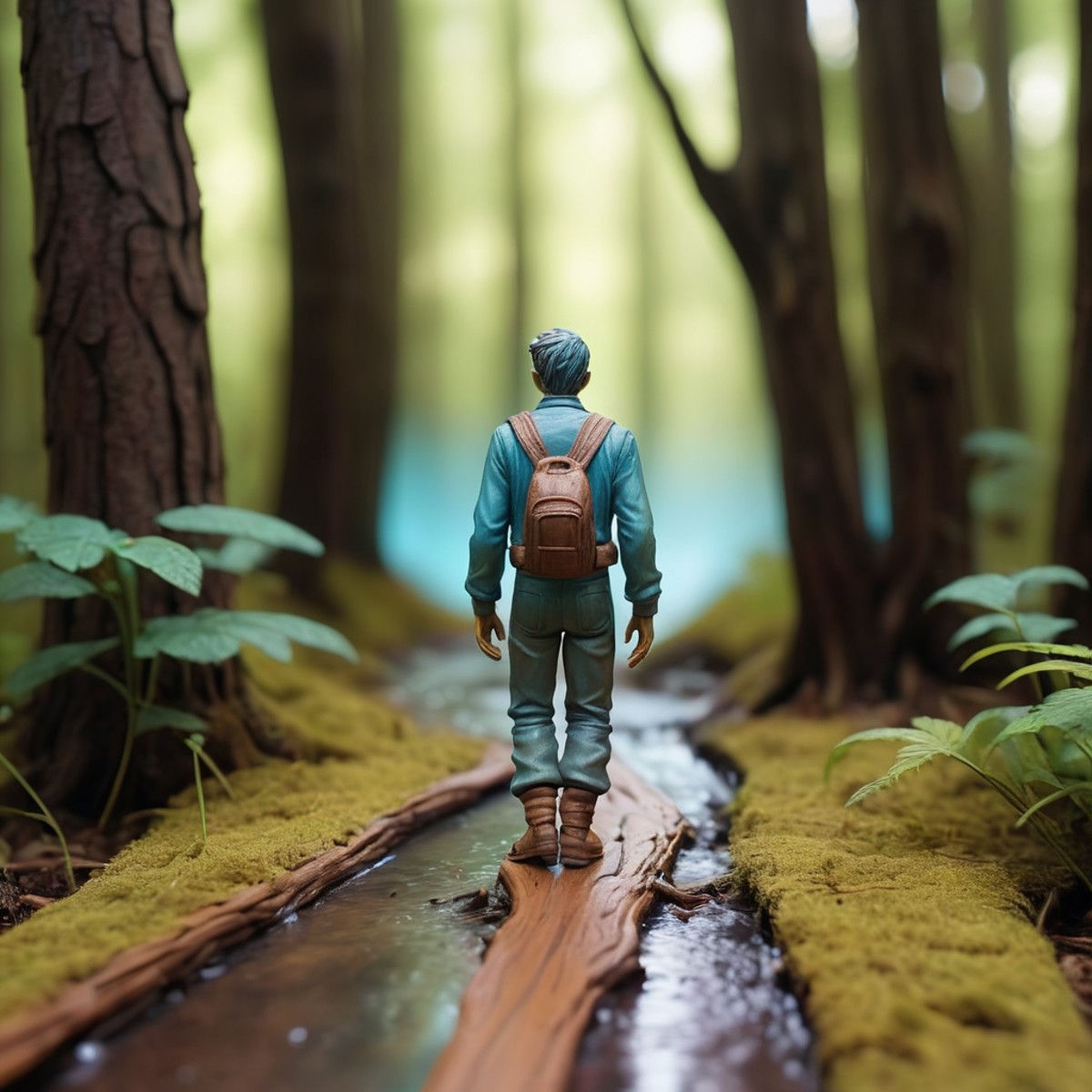 Plastic Action Figure of a Conversational ("Two roads diverged in a wood, and Iâ I took the one less traveled by.":1.3) ...