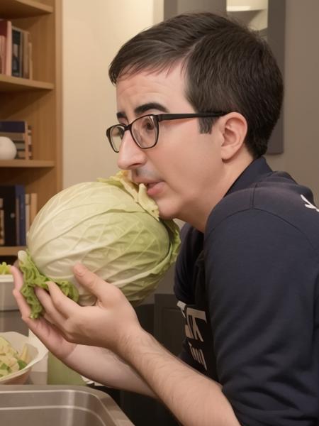 joliver, john oliver, eating cabbage <lora:joliver:0.9>