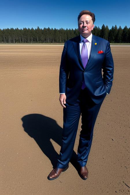 Man in suit full body portrait elon-gate-moon-musk