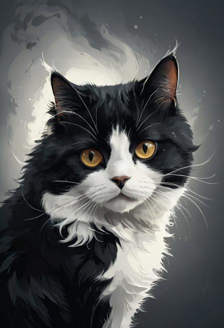 black and white cat drawing, cat design, cat illustration, cat theme logo, black and white vector drawing, vector line art, line art, ink drawing, black and white vector, black and white cat, detailed cat, black and white line art, behance hd line art, fluffy cat t-shirt design, black outline illustration, simple line art, vector tracing, thick vector line art, black line art, realistic anime cat. highly detailed and hyper realistic photo, by Alena Aenami , by Archibald Thorburn , by Daniele Afferni , in the style of  monochromatic silhouette reflection,  limited dark palette, unusual dark colors, faded colors, atmospheric haze, highly dramatic cinematic lighting, motion blur, film grain,  professional, excellent composition, finest details, maximized details, ultimate detail level, masterpiece, best quality