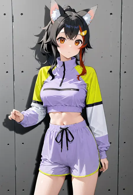 Colourblock Windbreaker & Shorts