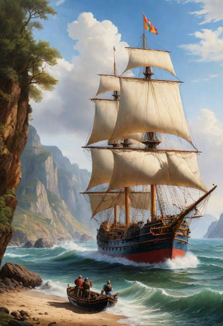 a detailed painting of Discovery of Tin, masterpiece, high definition, realistic, 4k