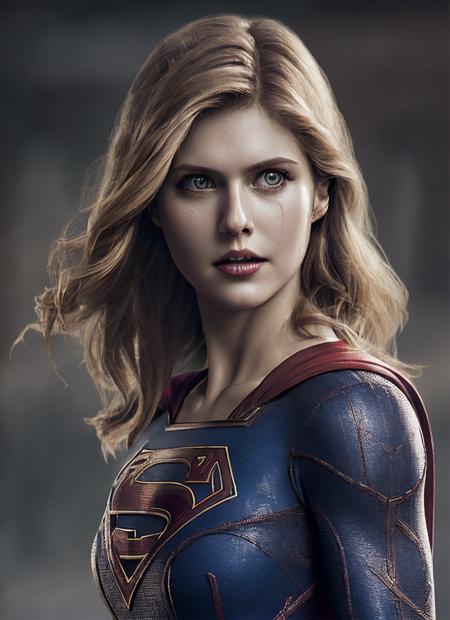 supergirl costume, a photo of sks woman, ((detailed face)), ((canon m50)), ((award winning)), (High Detail), Sharp, 8k, Cinematic lighting, soft lighting, greg rutkowski, trending on artstation, intricate, gothic clothing, victoria secret,, <lora:locon_alexandra_v1_from_v1_64_32:1.3>