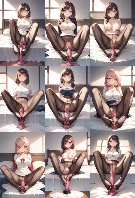 practise footjob with a dildo