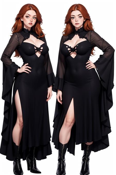 g0th1c, long sleeves, black dress, gothic,