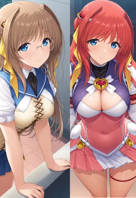 Escalayer/ Kouenji Sayuka / 高円寺 沙由香 / エスカレイヤー - (2 OUTFITS) Choukou Tenshi Escalayer / 超昂天使エスカレイヤー illustrious and pony