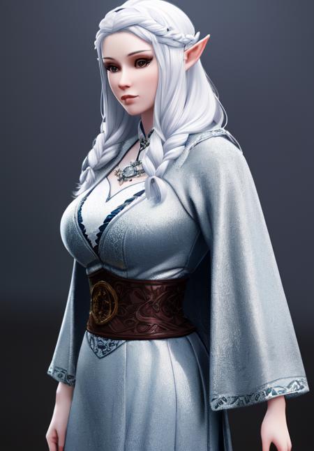 a woman, sfw, <lora:Snow_Elves-Female:0.8>, Snow_Elves-Female, 1girl, solo, robe, porcelain skin, diamond body, smooth, clear skin, (masterpiece, best quality, absurdres, detailed, ultra-detailed:1.3), gorgeous, (trending on CGSociety, trending on pixiv, contest winner:1.3)