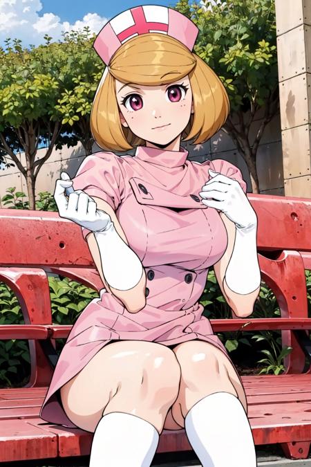 masterpiece, best quality, outdoor,1girl,
 <lora:ririV1:1>riri, pink uniform, gloves,