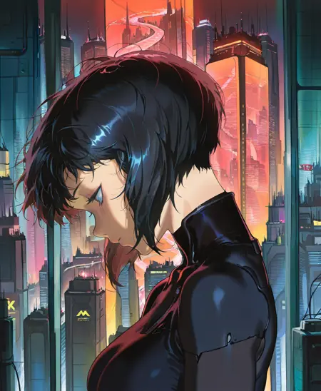 Ghost in the Shell 1995 environment LoRA [XL+Pony+Illustrious]