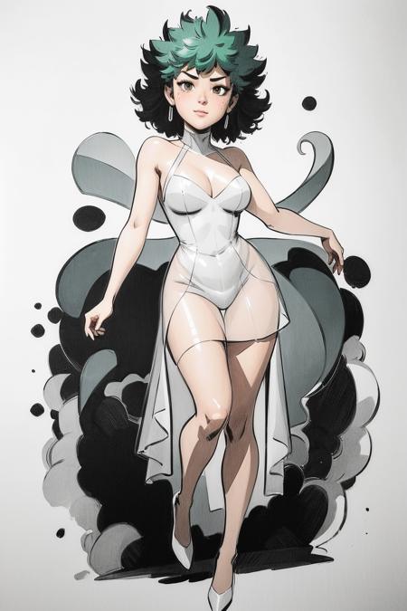 (masterpiece:1.5), (best quality:1.5),inksketch,1girl, vaginal, izuku midoriya, transparent dress, iterations 5 0 0, wlop, ilya kuvshinov, artgerm, krenz cushart, greg rutkowski