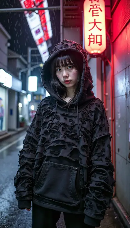 RAGGED \ TORN HOODIE [FLUX] | 616 minutes