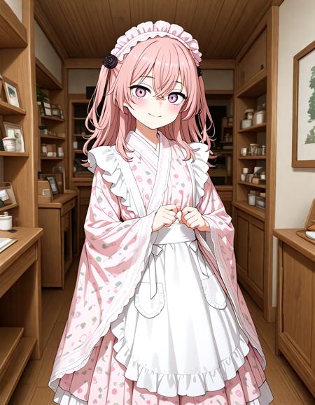 Japanese Maid Style Apron Dress Long Length - Illu v1.0