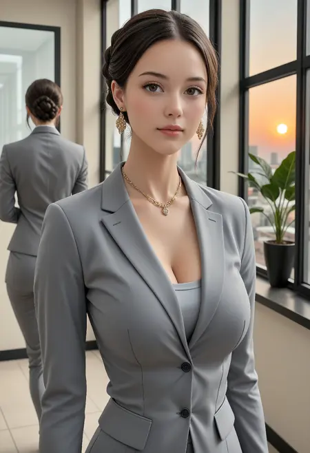 D026 Office Lady Business Suit