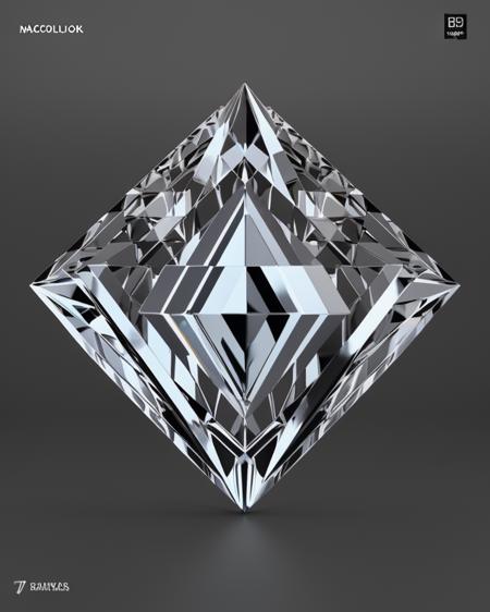 A diamond pattern, with sans-serif typography in the center of each diamond. The repetition of the diamond pattern creates a sense of rhythm, while the typography adds a touch of elegance,  Chris LaBrooy, highly detailed digital art, macrophotography hyper realistic octane render, hard surface modelling, 8k , clean , sharp focus, CGSociety