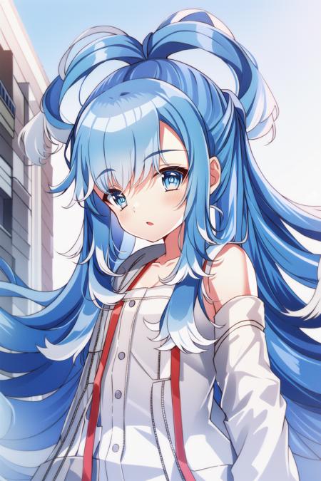 anime girl with long hair and blue eyes