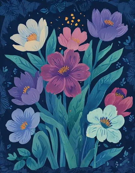 Midnight Gouache Style