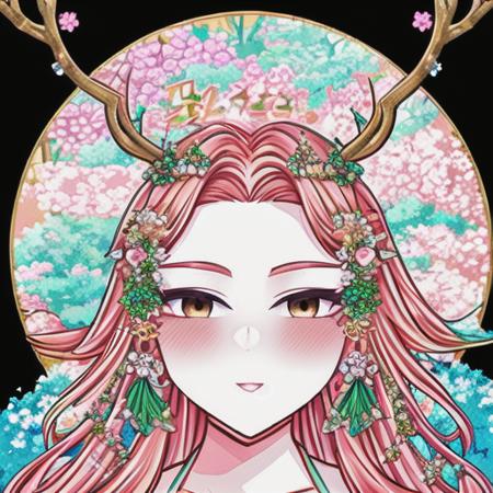 VTuber Tozura a woman with a deer antlers on her head VTuber Tozura