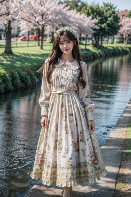 cyb dress, long sleeves, long dress, floral print