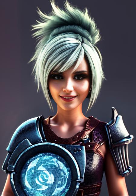 sfw, <lora:riven:0.8>, riven, 1girl, solo, smile, portrait,, (masterpiece, best quality, absurdres, detailed, ultra-detailed:1.3), hot