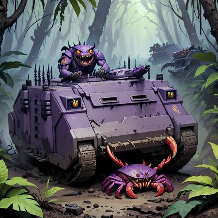 Space Marine Rhino Transport - Grimdark 40,000 (SDXL) Space Marine Rhino Transport - Warhammer 40,000 (SDXL)