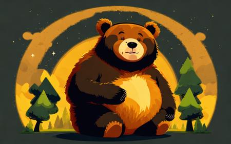 vector art of just the bestest and cutest bear. a big ol' honkin dude. an absolute unit