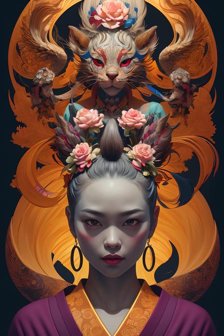 japanese style art by casey weldon and martine johana, rich colors, intricate, elegant, highly detailed, centered, digital painting, artstation, concept art, smooth, sharp focus, illustration