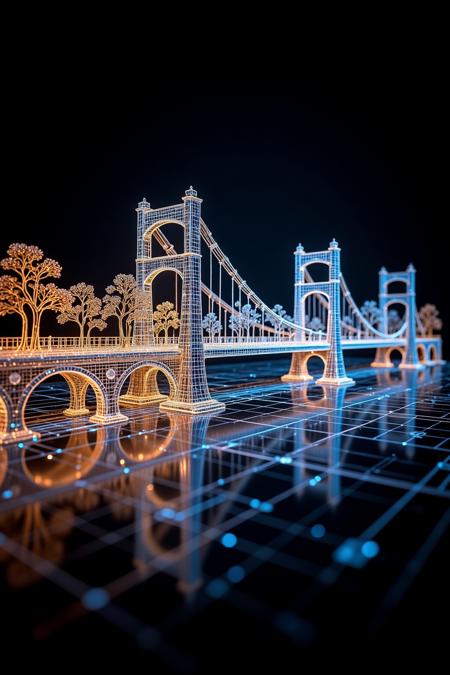 D_3D Wireframe Architecture_Glowing Building Generation v1.0