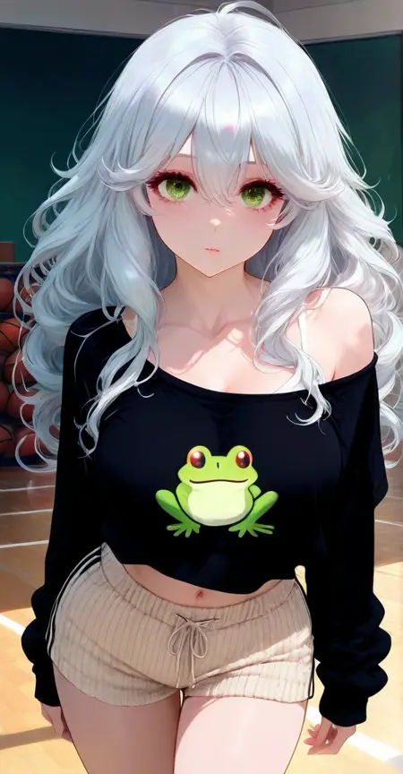 Green frog oversized sweatshirt