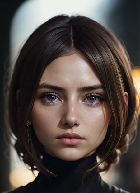 A stunning intricate full color portrait of (sks woman:1), wearing a black turtleneck, epic character composition, by ilya kuvshinov, alessio albi, nina masic, sharp focus, natural lighting, subsurface scattering, f2, 35mm, film grain, <lora:locon_leniklum_v1_from_v1_64_32:1>