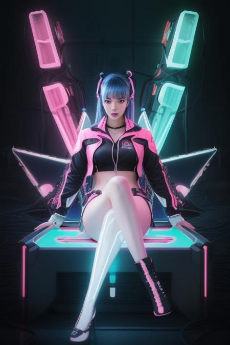 abstract neon diamond blue hailee steinfeld