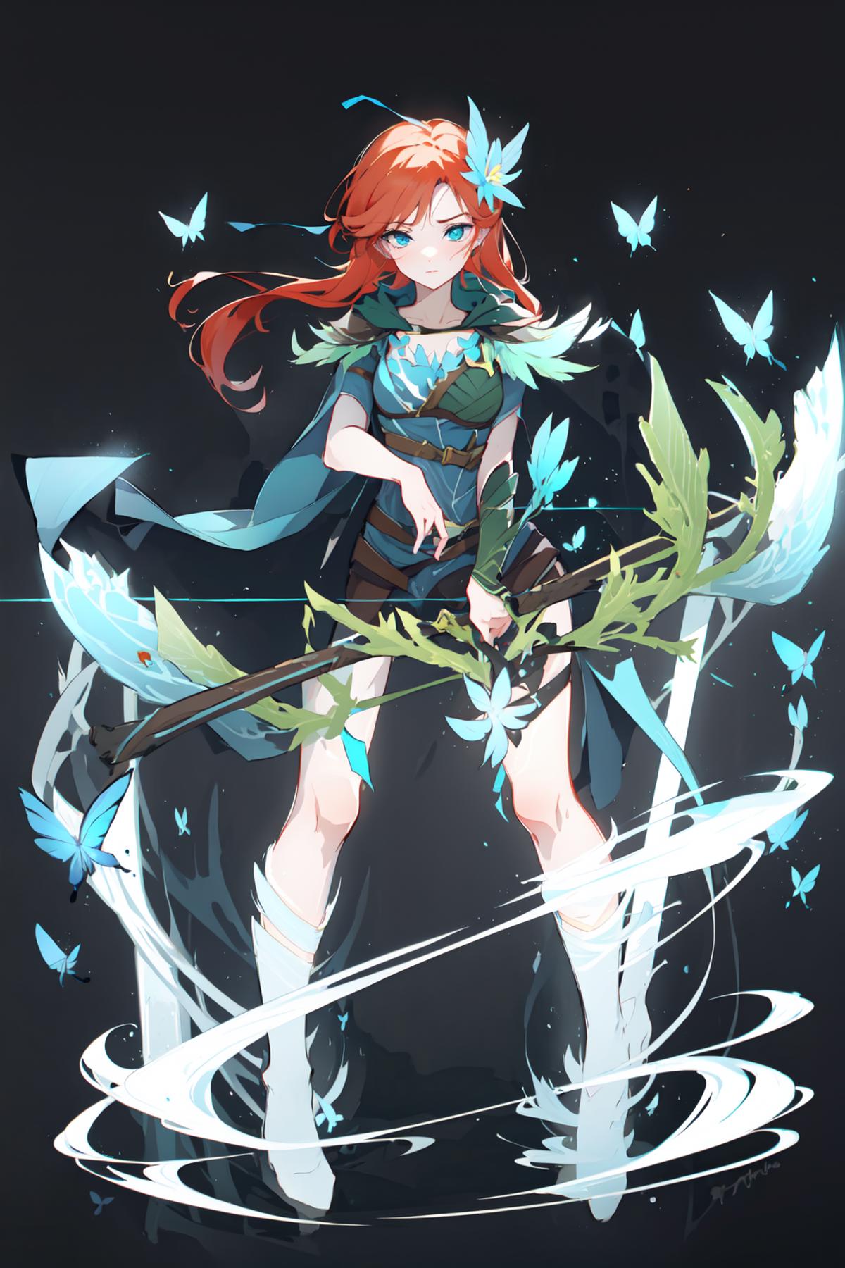 二次元风行者（DOTA2）/清风环佩/Windranger anime style Lora image by chosen