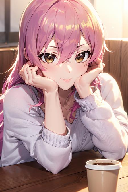 20392-628652029-masterpiece_1.2,best quality,PIXIV,who,_1girl, jougasaki mika, solo, pink hair, cup, looking at viewer, long hair, holding, sw.png