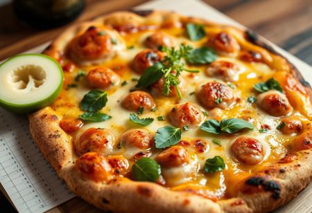 Pizza with wasabi