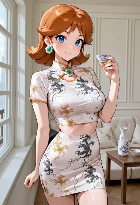 East Flair Cheongsam Crop Top & Skirt