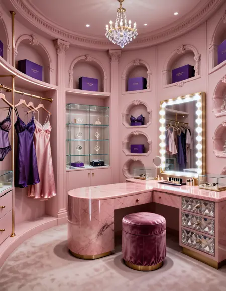 circular walk-in closet pony