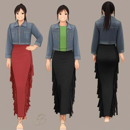 Side Fringe Skirt (Test) V1 Test