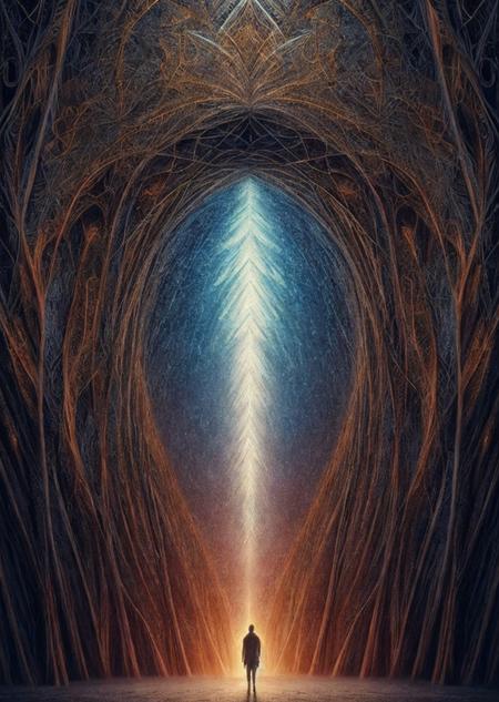 (masterpiece, top quality, best quality, official art, ultra realistic, 8k, beautiful and aesthetic:1.3), extreme detailed,(fractal art:1.3), colorful, highest detailed, epic composition, cinematic haze, stunning composition, romanticism artwork, (zentangle:1.2),