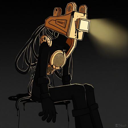 The projectionist (illustrious, bendy and the ink machine, projector Head) V1