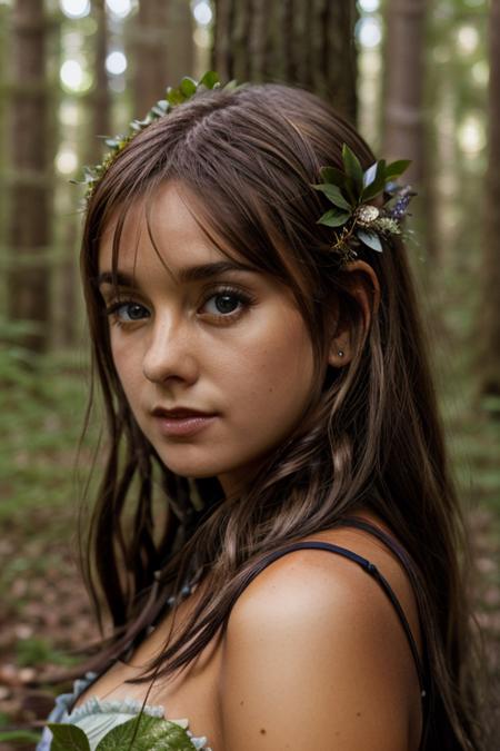 <lora:Louise_Nurding_nee_Redknapp:1> l1873n, 1girl, solo, masterpiece, best quality, detailed face, forest fairy costume,  church