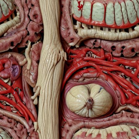 guts, medical diagram, gore, blood, masterpiece