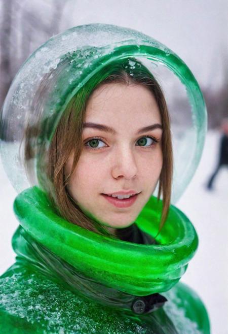 Young [ <'EM_1'> | <'EM_2'> | <'EM_3'> : 0.5] green  transparent gelatine woman in a winter season
<cdt:d1=2;d2=2;hrs=1;hd1=2;hd2=2;st1=0;st2=1>