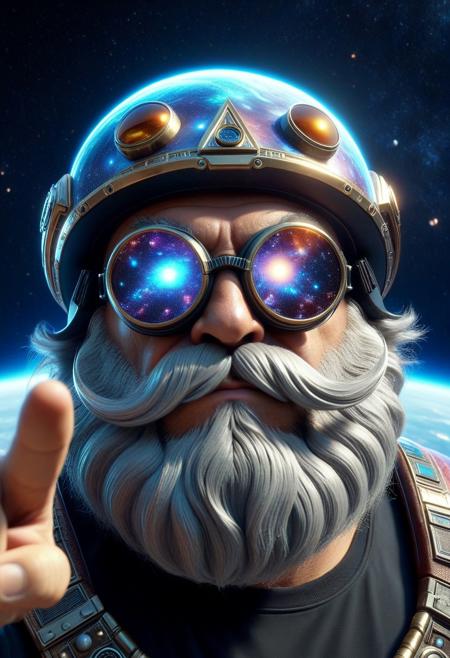 (made of CosmicStyle:1.3), extreme closeup uncle face made of CosmicStyle, angry, wear round goggles made of CosmicStyle, Voluminous beard made of CosmicStyle, wear animal ears helmet, pointing at viewer, in space city, cinematic, cinematic lighting, (masterpiece, best quality:1.4), ultra-high res, 4k, Photorealistic, insanely detailed, sfw,
Negative prompt