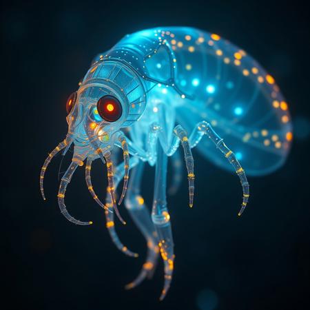 Masterpiece, a bioluminescence translucent Plasmodium/humanoid, 32k, 16k, 8k, cinematic art,