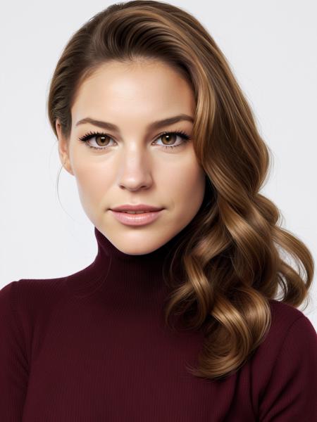 kellyBrookTi portrait wearing turtleneck sweater