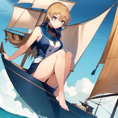 1girl, highres, masterpiece, tenjouin asuka, full body, solo, anime, absurdres, detailed face, perfect eyes,
Captain, ship, sailing ship, pirate